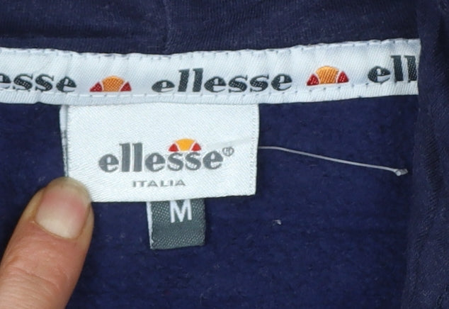 Ellesse Men's Blue Full Zip Hoodie Size M Logo Sportswear