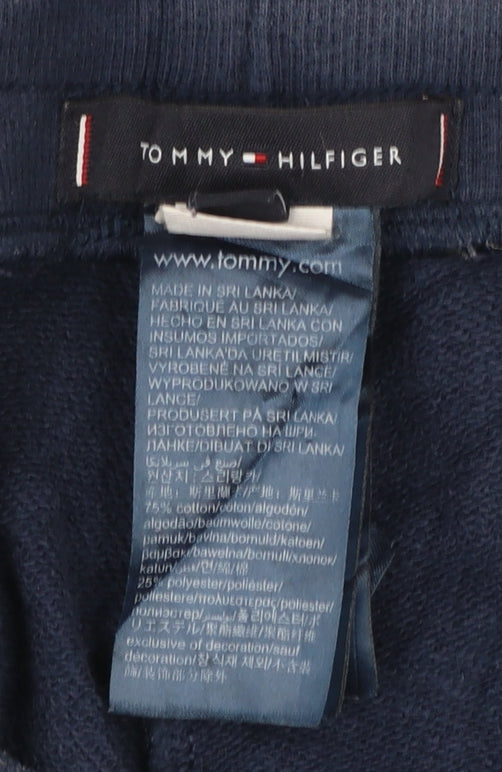 Tommy Hilfiger Men’s Blue Jogger Trousers L Logo Tape Casual