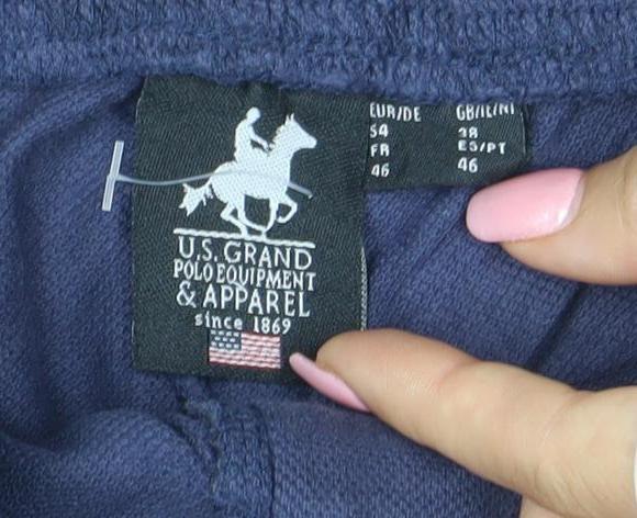 U.S. Grand Polo Navy Blue Men's M Regular Elastic Waist Shorts