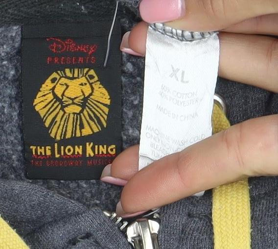 Disney The Lion King Men's Grey Full Zip Hoodie XL