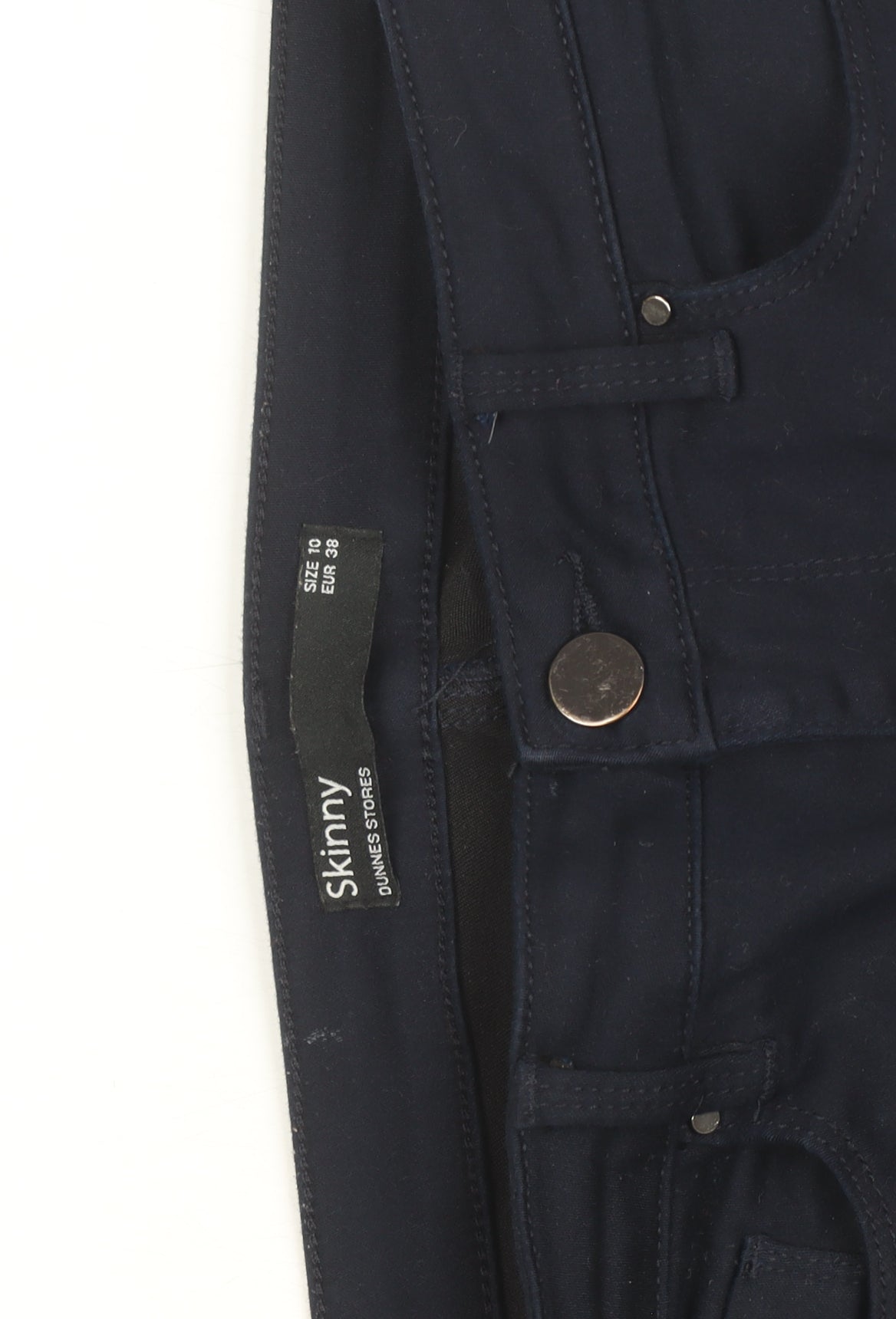 Dunnes Stores Women's Blue Skinny Jeans Size 10 Stretch Denim