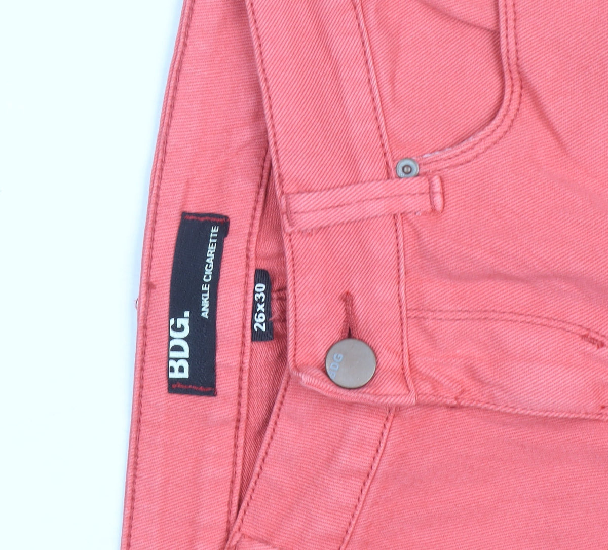 BDG Womens Pink Ankle Slim Jeans Size 10 Regular 26x30