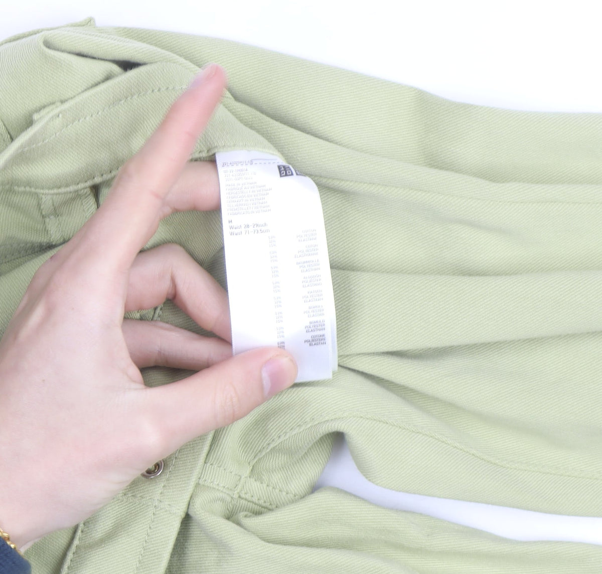 Uniqlo Womens Green Cotton Stretch Skinny Jeggings Size M