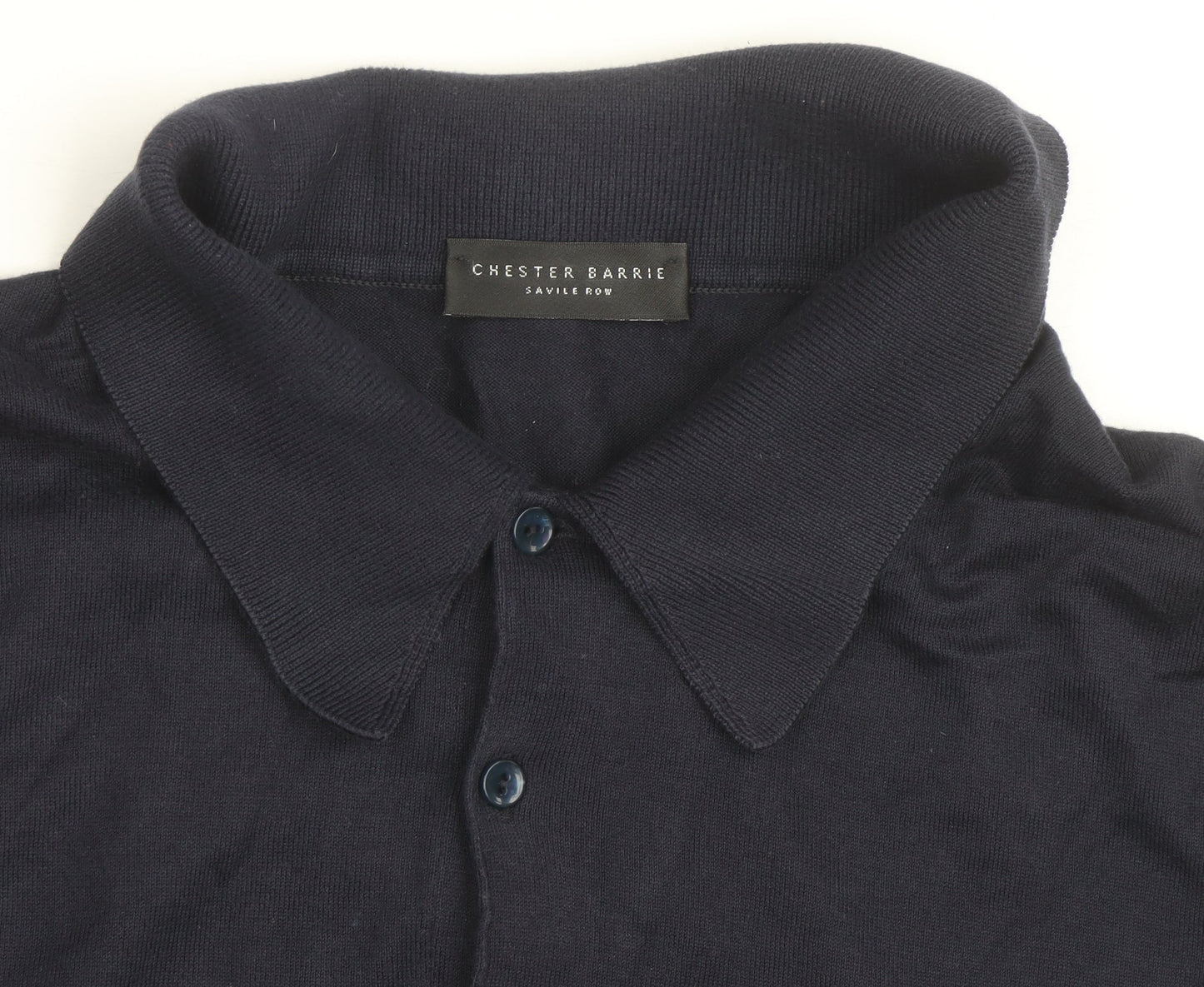 Chester Barrie Men’s Blue Cotton Polo Shirt Size L