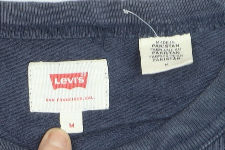 Levi's Men's Blue Crew Neck Cotton Pullover Sweatshirt M