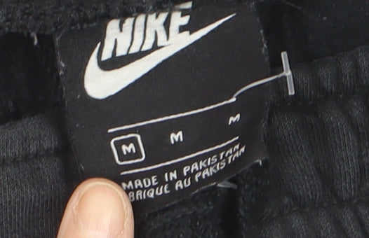 Nike Men's Black Medium Jogger Sweatpants with Drawstring Waist