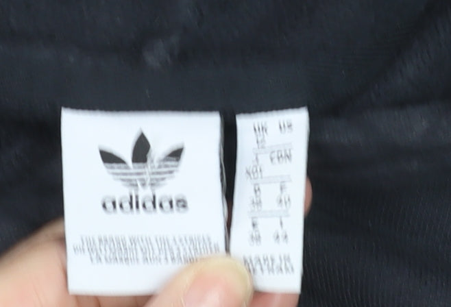 Adidas Women Black Crop Hoodie Sweatshirt Size XS