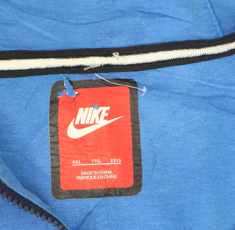 Nike Men's Blue 2XL Full Zip Hoodie Lightweight Sportswear