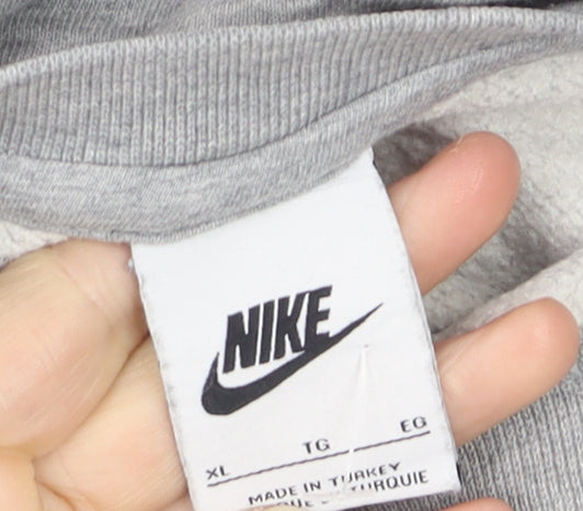 Nike Men's Grey XL Classic Crew Neck Pullover Sweatshirt