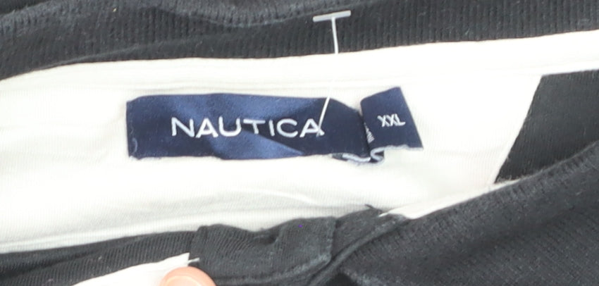 Nautica Men's Black 2XL Cotton Polo Shirt Classic Fit