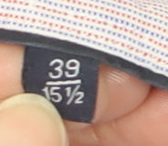 Tommy Hilfiger Men's Blue Fitted Long Sleeve Dress Shirt Size 15.5 39