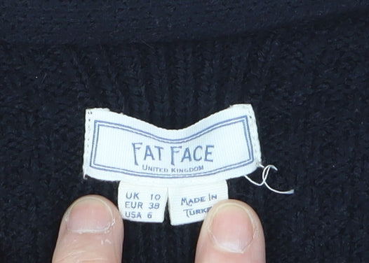FatFace Women Black Long Sleeve Knit Cardigan UK 10
