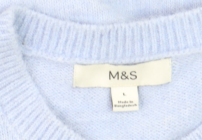 Marks & Spencer Women's Blue Long Sleeve Cardigan L