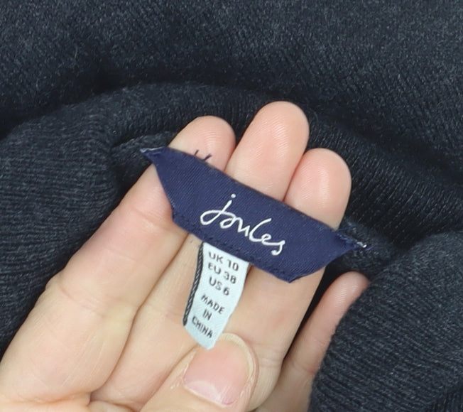 Joules Womens Black Roll Neck Long Sleeve Knit Jumper Size 10