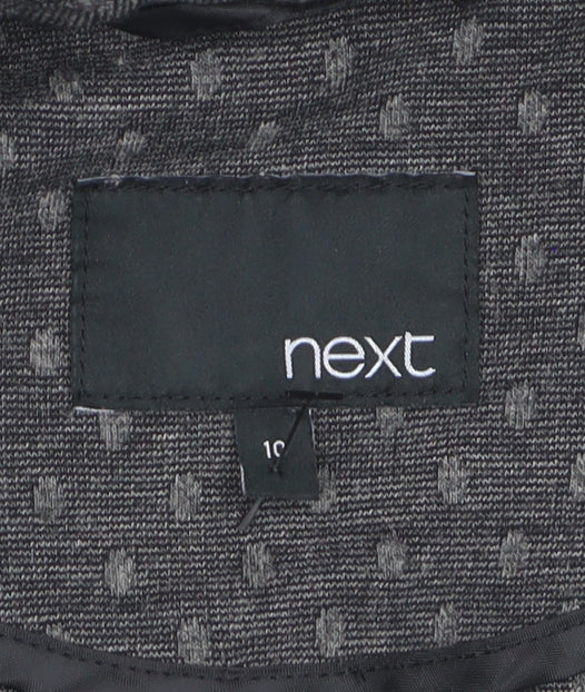 Next Women's Grey Tailored Blazer Jacket Size 10 Slim Fit
