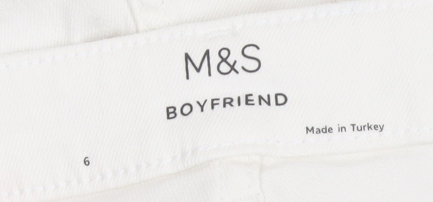 Marks and Spencer Women’s Ivory Size 6 Boyfriend Shorts