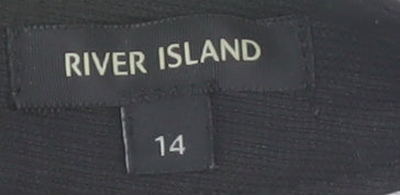 River Island Women's Multicoloured Fit & Flare Short Dress Size 14