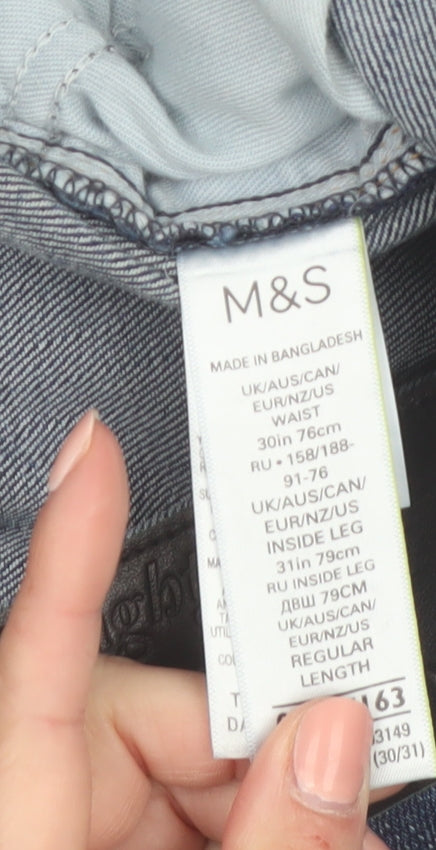 Marks & Spencer Men's Blue Slim Fit Stretch Denim Jeans 30W 31L