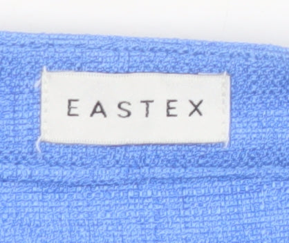 Eastex Women Blue Size 18 Woven Lined Suit Jacket