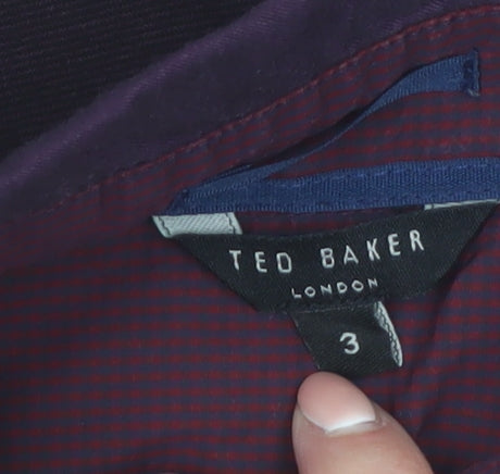 Ted Baker Men’s Purple Cotton Button-Down Polo Shirt Size M