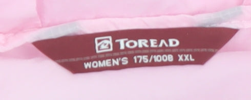 Toread Women's Pink Hooded Lightweight Windbreaker Jacket Size 16
