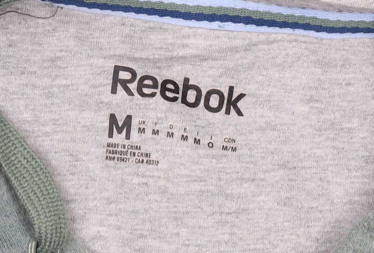 Reebok Women’s Green Pullover Hoodie Size M Logo Sweatshirt
