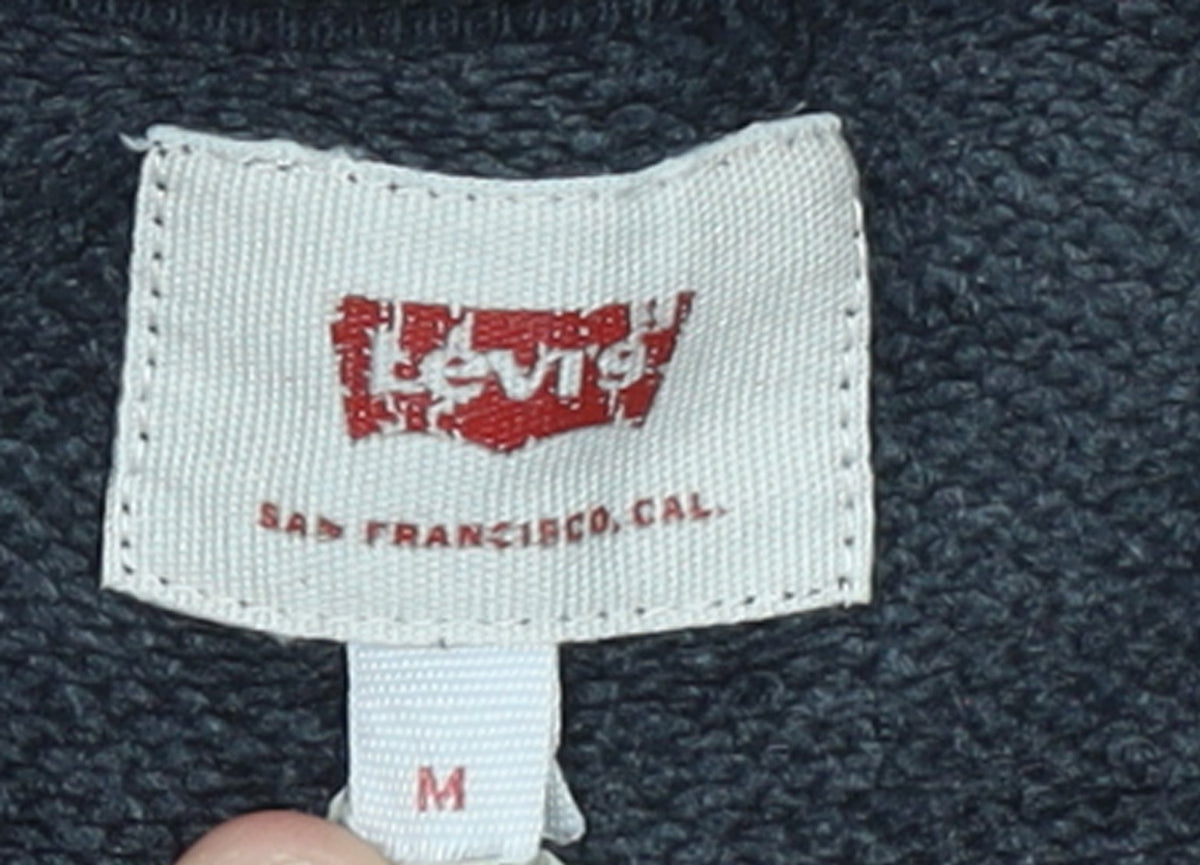 Levi's Women's Black Cotton Pullover Sweatshirt Medium