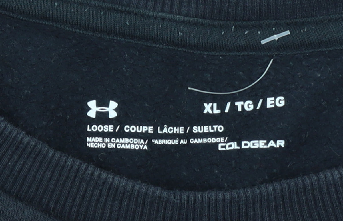 Under Armour Men Black XL Pullover Fleece Sweatshirt ColdGear