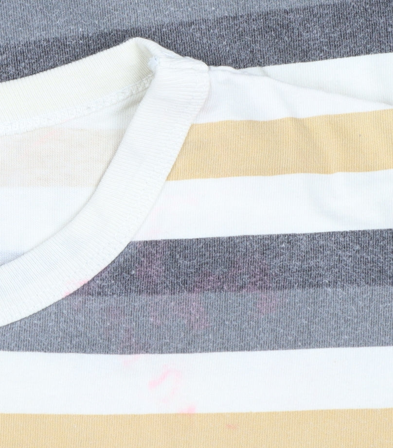 Chargers Outfitters Women's Multicoloured Striped Cotton T-Shirt S