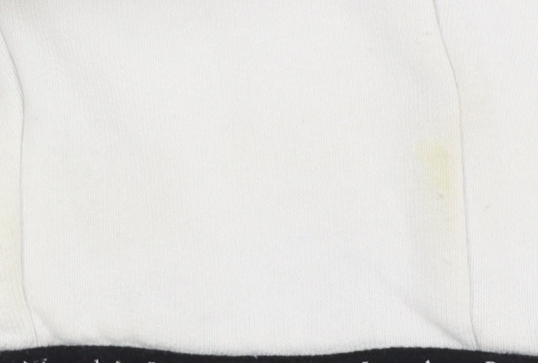 Prè London Men's White Pullover Hoodie Large Logo Graphic