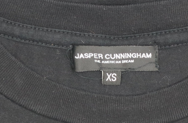 Jasper Cunningham Men's Black XS Graphic Crew Neck T-Shirt