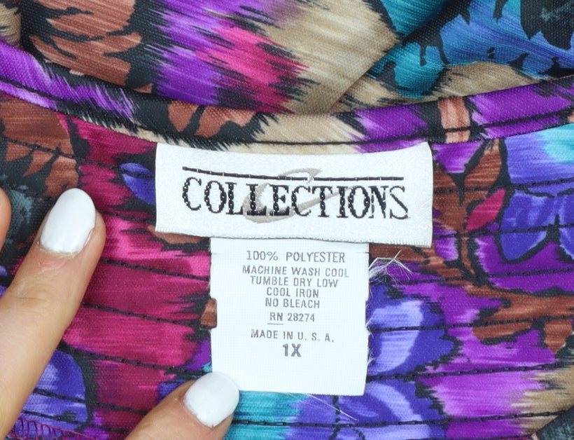 Collections Women’s Multicoloured Floral Shift Dress Size 18