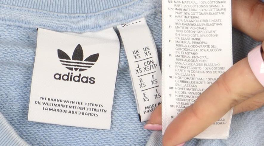 Adidas Men’s Blue XS Crew Neck Pullover Sweatshirt