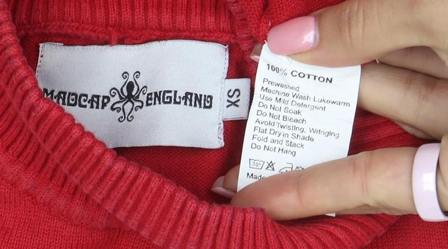 Madcap England Women's Red Roll Neck Cotton Jumper XS