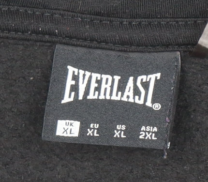 Everlast Men's Black Full Zip Hoodie XL Sports Fleece