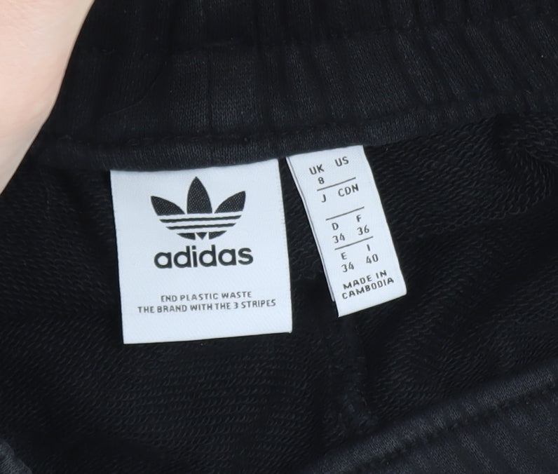 Adidas Women's Black Jogger Sweatpants UK 8 Tapered Fit