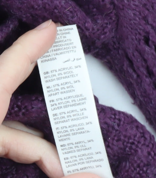 FatFace Women's Purple Knit Crew Neck Pullover Jumper Size 10