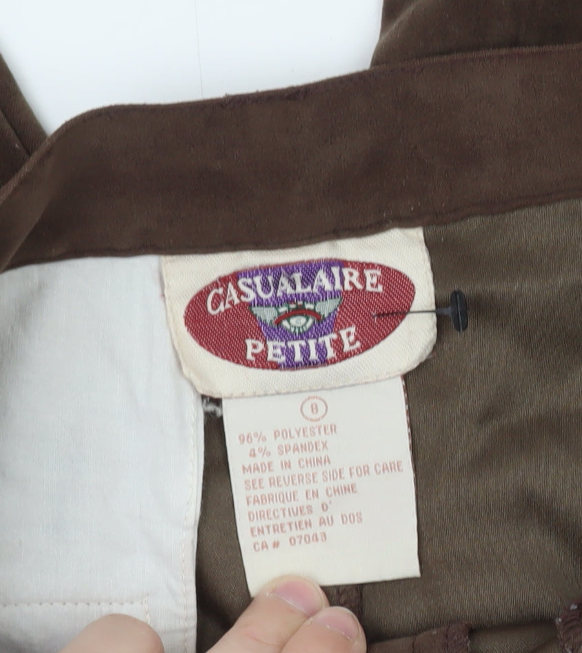 Casualaire Brown Men's Classic Tapered Trousers S Stretch Comfort Fit