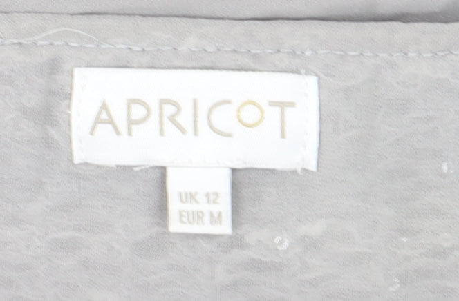 Apricot Women Grey Open-Knit Pullover Jumper Size 12