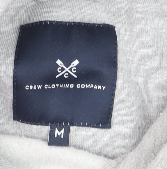 Crew Clothing Men Grey Pullover Hoodie M Regular Fit
