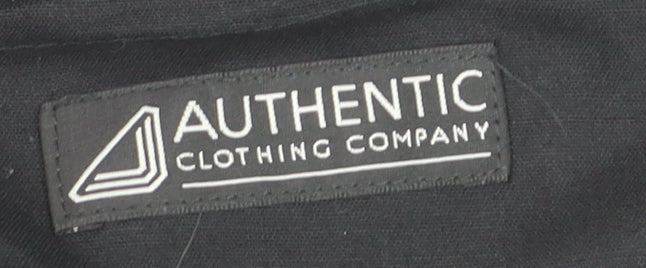 Authentic Men's Black 38in Formal Wool-Blend Dress Pants