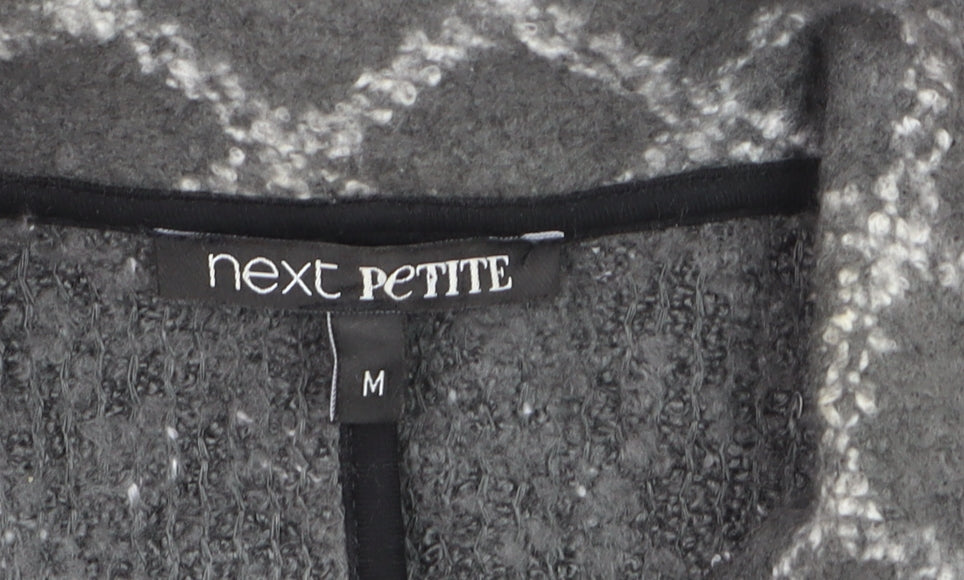 Next Petite Women’s Grey Check Long Cardigan Size 14