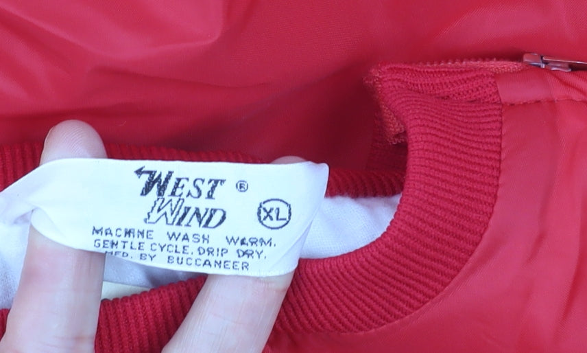 West Wind Mens Red XL Pullover Crew Neck Nylon Jumper