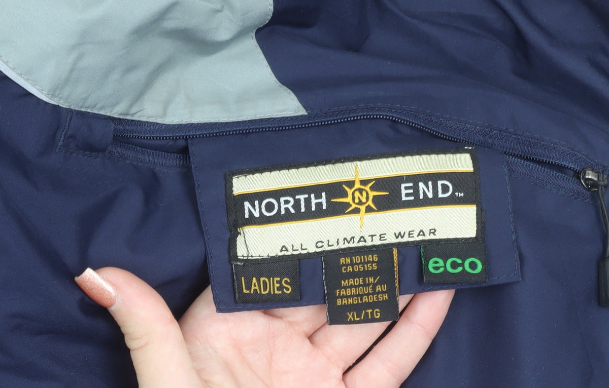 North End Women's Blue XL Lightweight Windbreaker Jacket