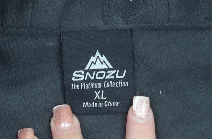 Snozu Men’s Grey XL Full Zip Hooded Fleece Jacket