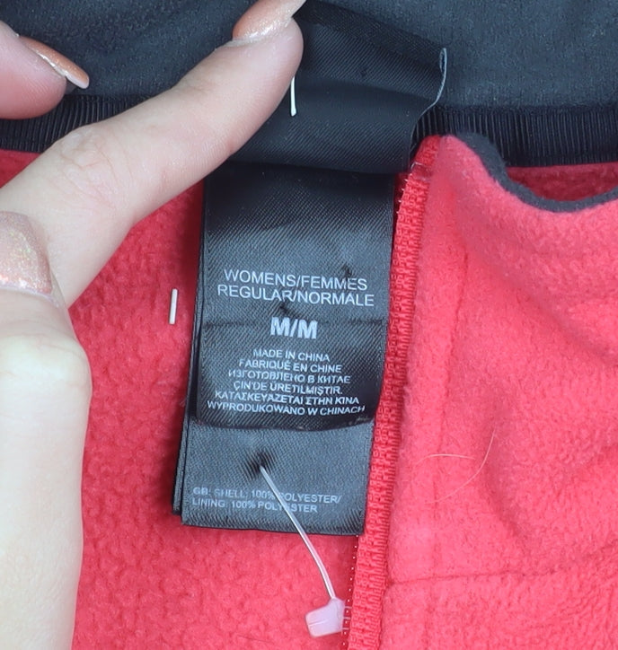 The North Face Womens Pink Full Zip Fleece Sweatshirt Size M