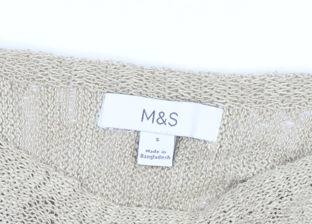 Marks and Spencer Women’s Beige Lightweight Knit Jumper Size S