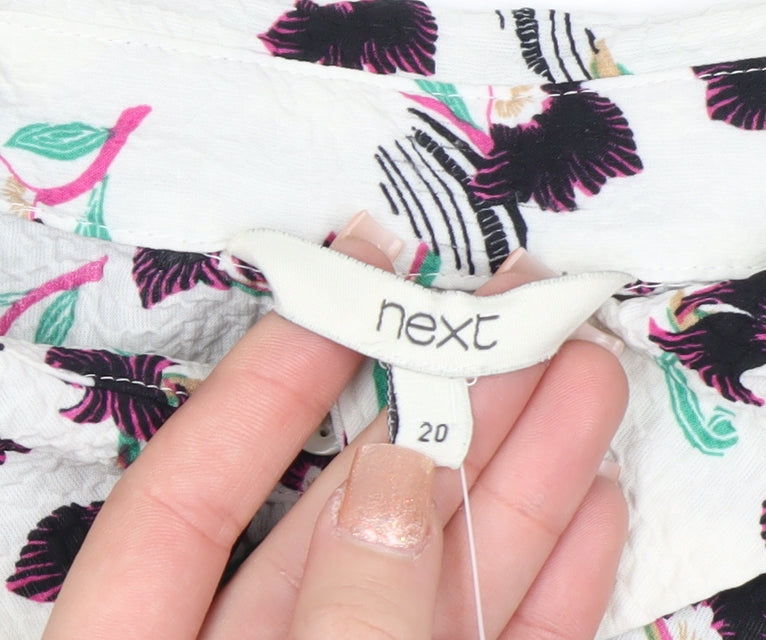 Next Women's Multicoloured Floral Button-Up Shirt Size 20