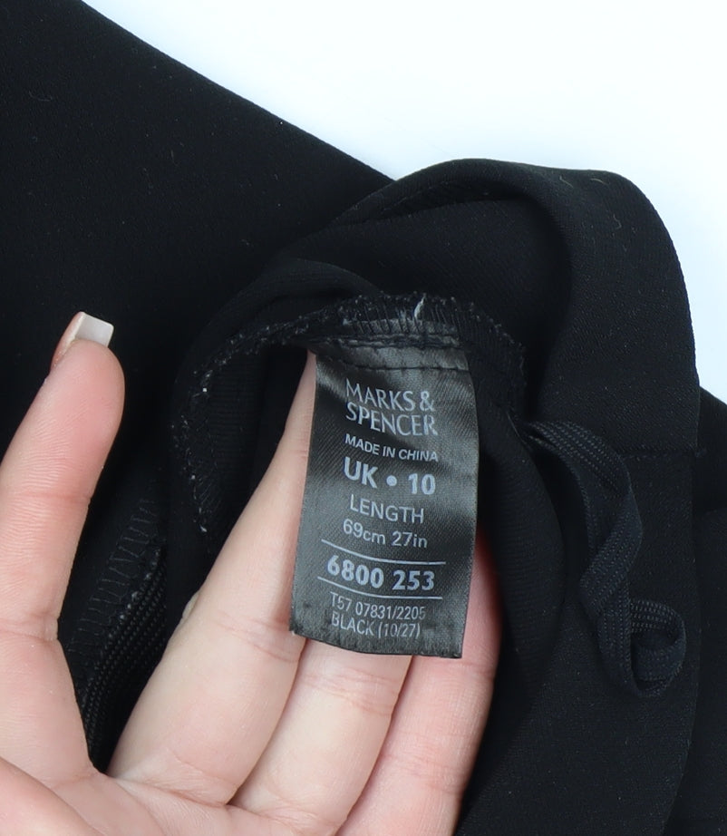 Marks & Spencer Women's Black A-Line Knee Length Skirt Size 10