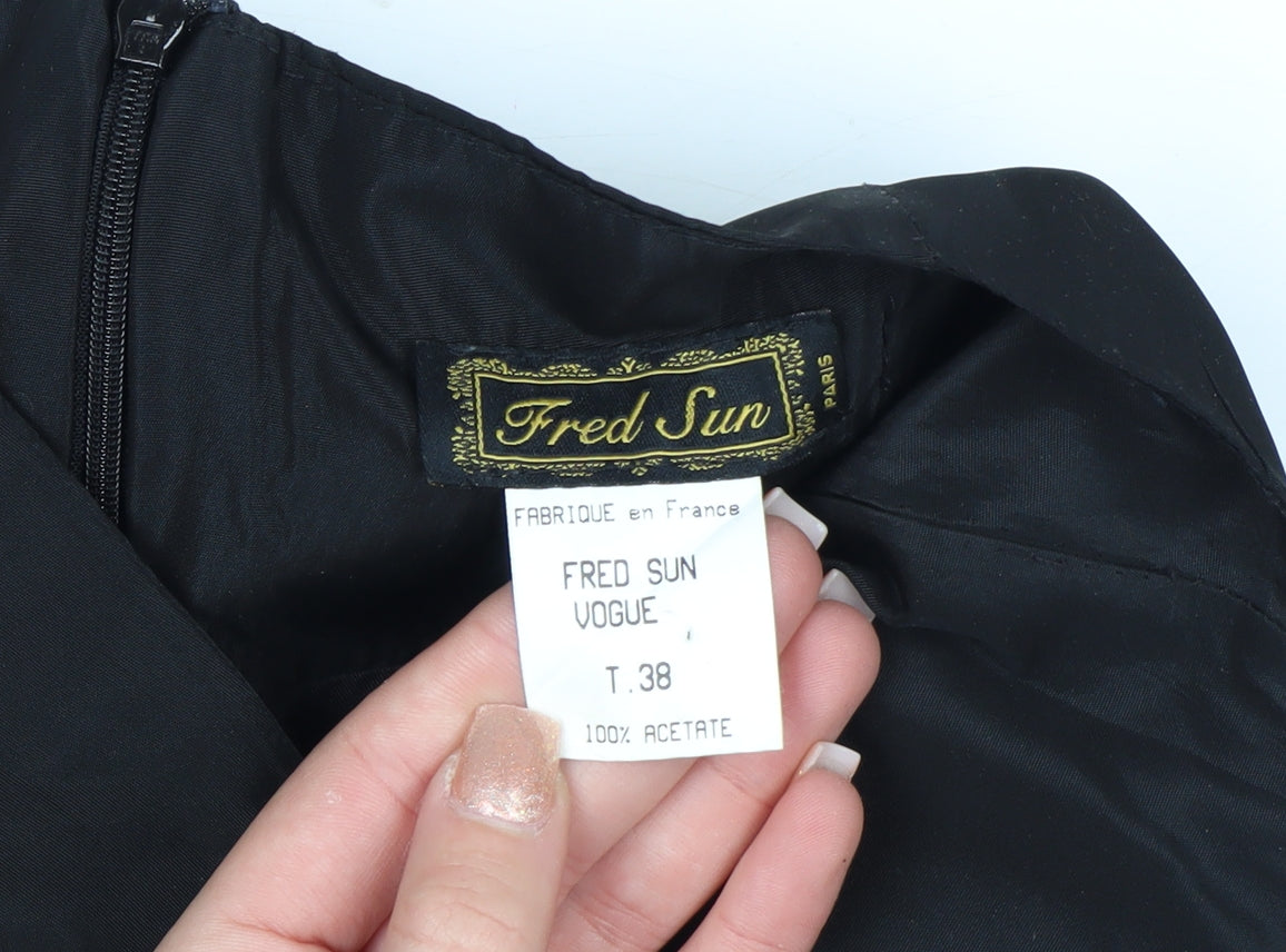 Fred Sun Women's Black Size 10 Strapless Mermaid Evening Dress